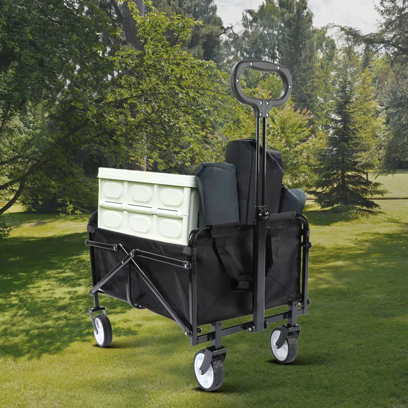 Collapsible Folding Garden Cart Outdoor Wide Wheel Wagon Custom Logo