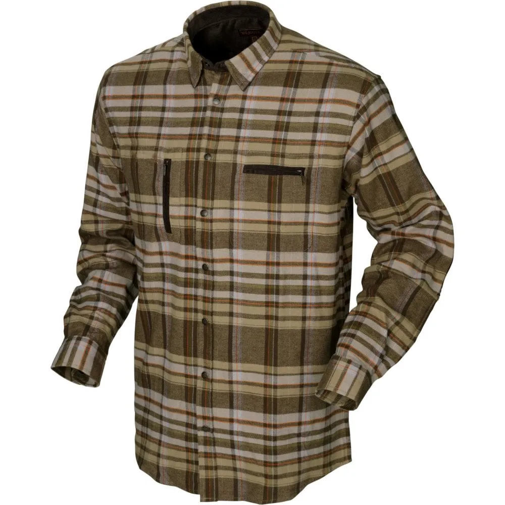 Hunting 100% Cotton Flannel Plaid Chest Pocket Shooting Men's Shirt ...