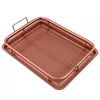 Chicken French Fries Onion Rings Copper Crisper Tray Mesh Non stick square copper tray Basket Baking Tray