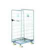 Industrial 3 Sides Foldable Laundry Logistic Roll Cage Pallet