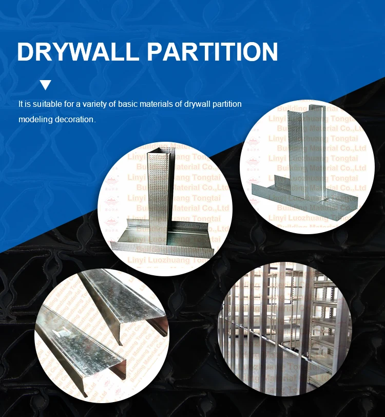 Galvanized Steel Metal Stud And Track(runner) For Drywall Partition