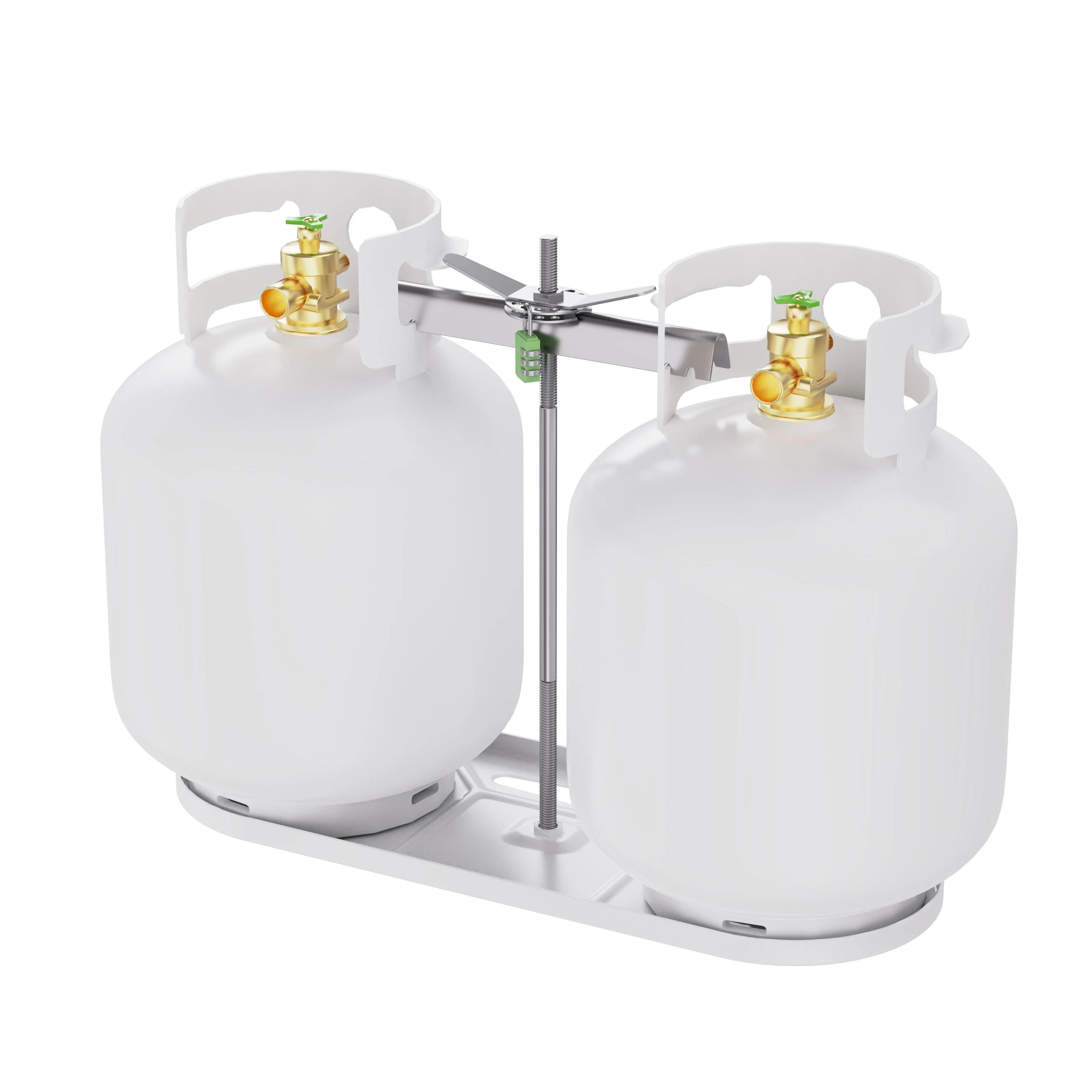 Propane Tank Van Rack S2 RV Dual Propane Tank Mounting Rack 30lb and 20ld Tanks for Camper ...
