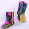 factory oem fur warm winter snow boots ankle color out going fox women shoes