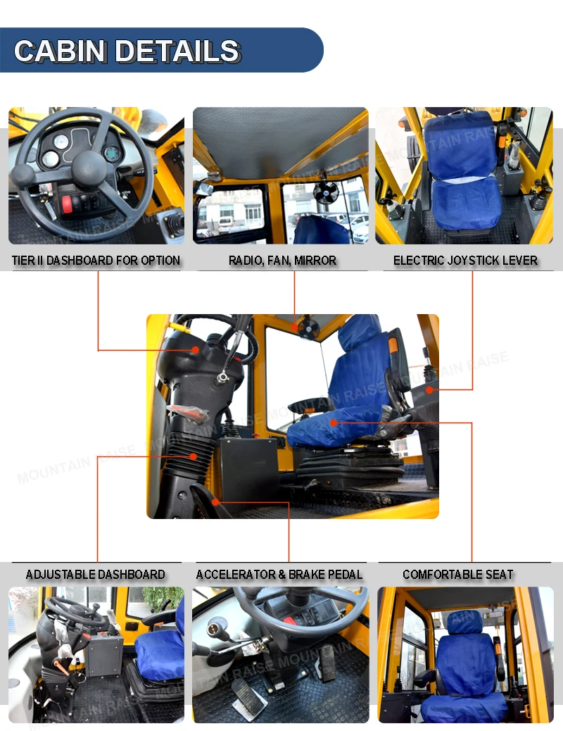 Popular Chinese mini backhoe digger and front loader with prices for sale