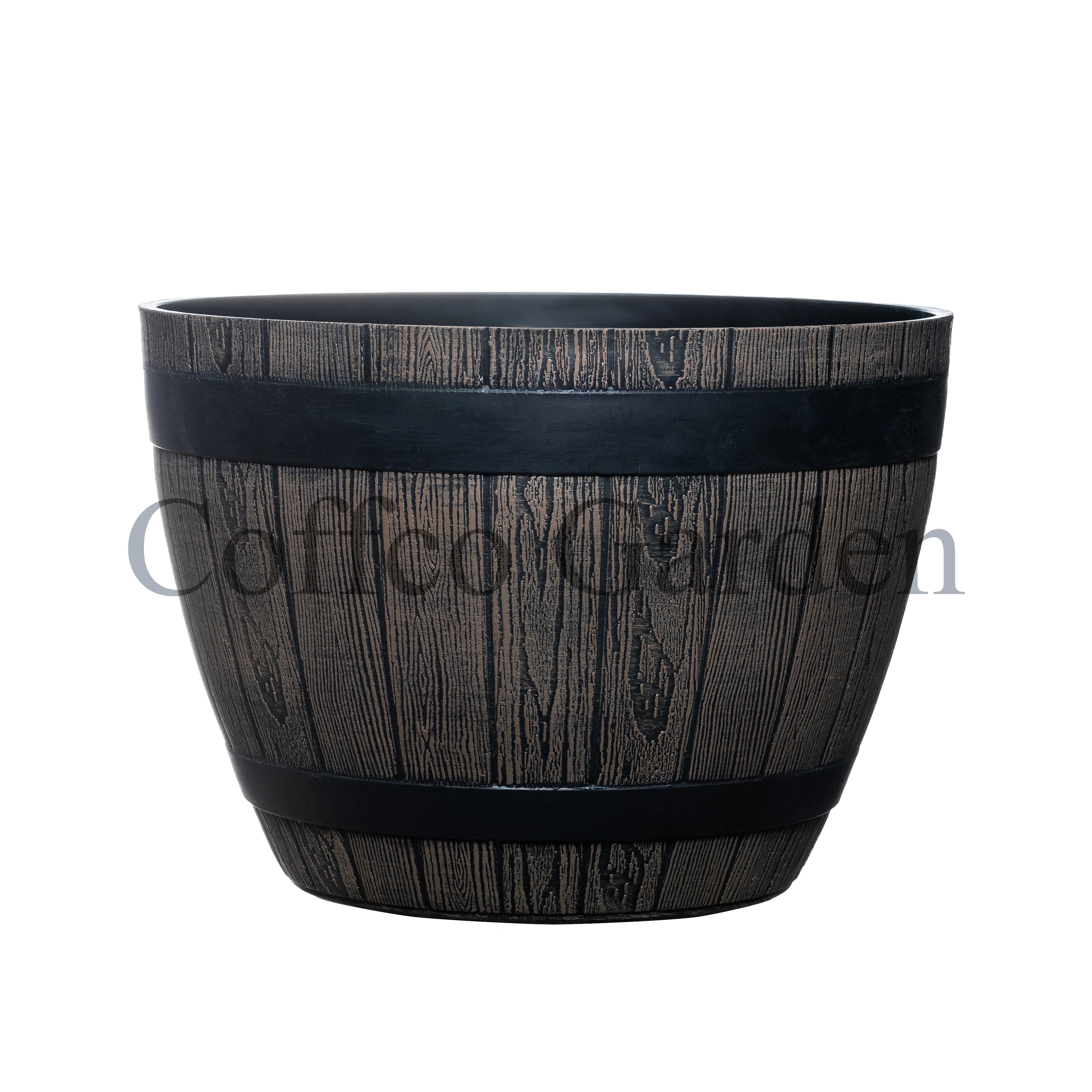 Coffco Planter Plastic Wine Barrels Wooden Barrels Pot For Planting