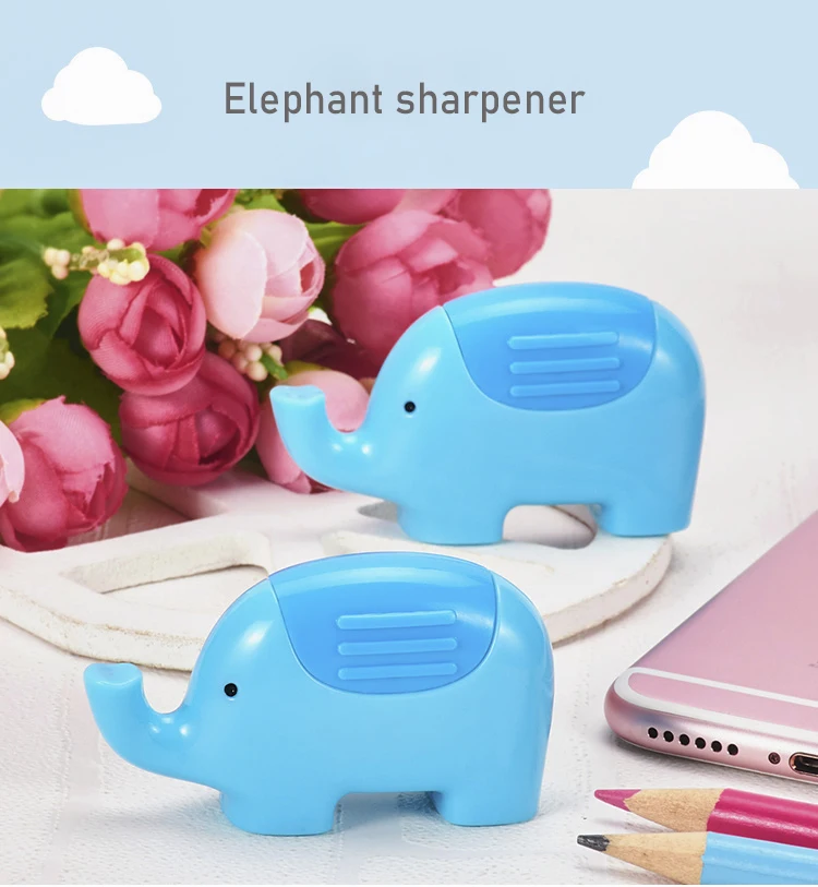 1X Super Cute Elephant shape Pencil Sharpener School Kid's Office Supplie PYJK0 