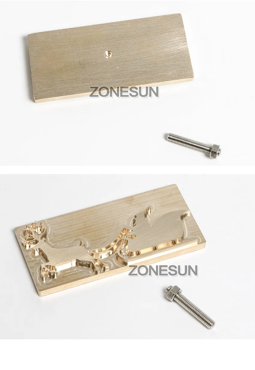 Zonesun Custom Brass Copper Leather Stamp Mold Die Cut Embossing Mold