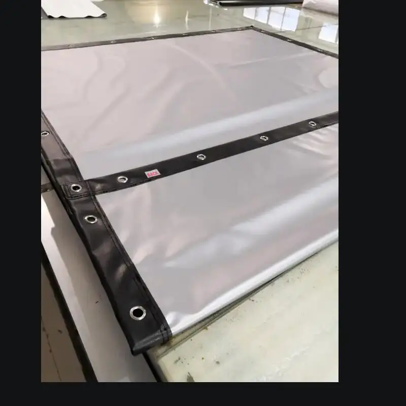 High-gain silver 3D projection screen mounted in home theater
