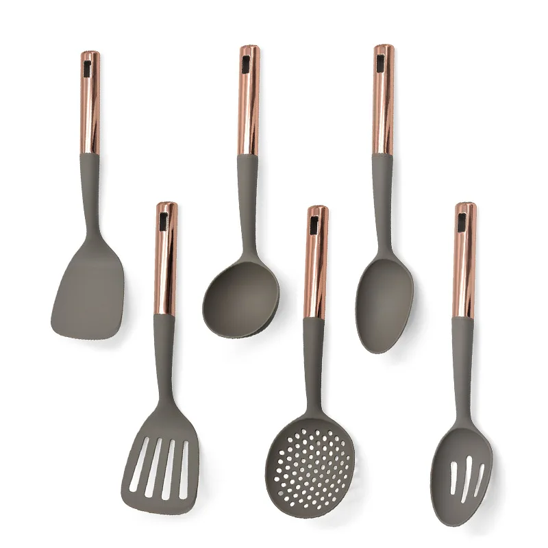 product custom wholesale nylon spatula kitchenware set cooking spatula household non stick silicone frying spatula non stick pan-6