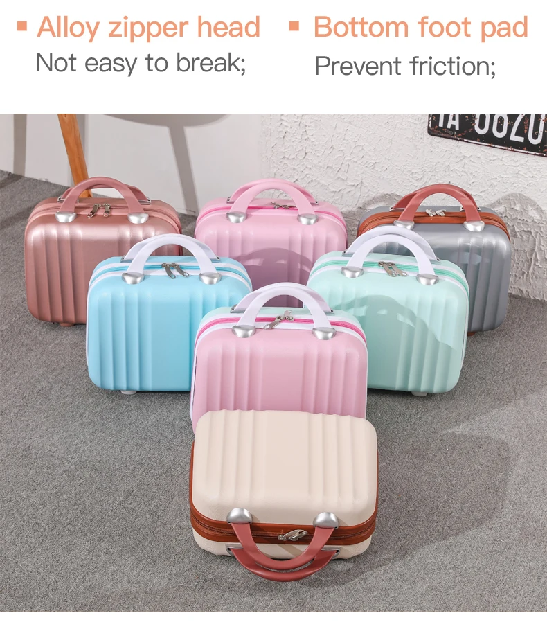 Mini Hard Shell Multicolor Cosmetic Case Luggage Small Travel Portable ...