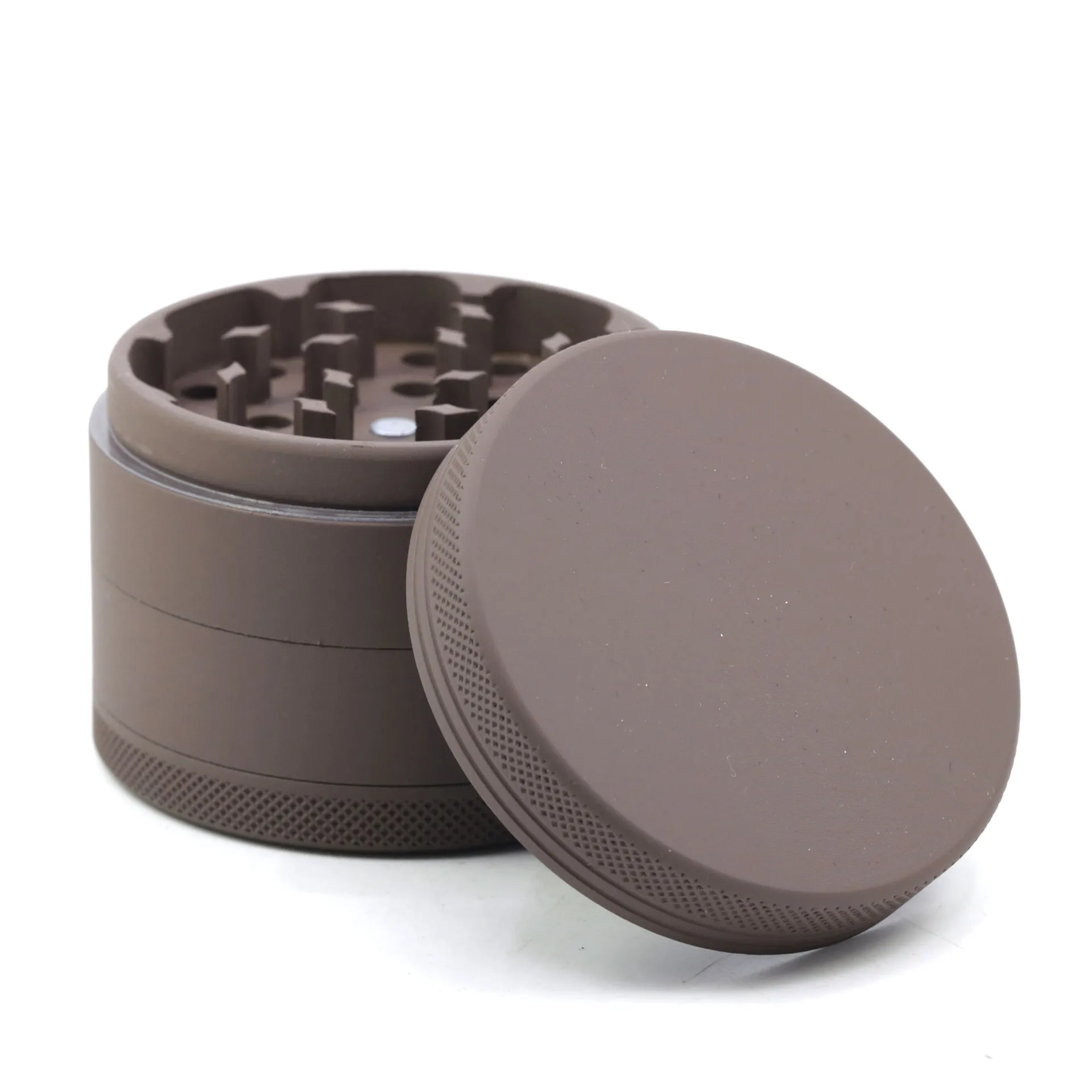 4-piece 2.5 inches Aluminum white color herb grinder weed