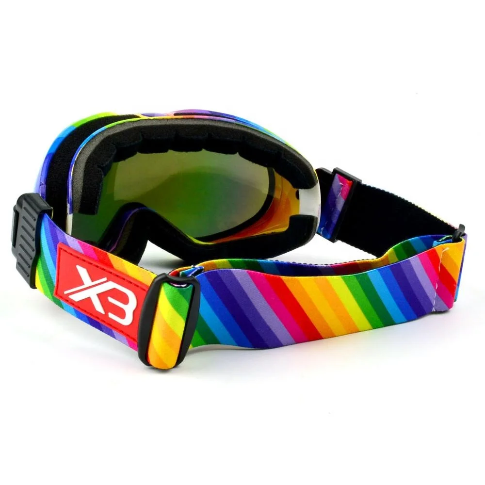 Wholesale Rainbow High End Racing Ski Goggles Anti Fog Scratch Resistant Snow Ski Glasses Buy