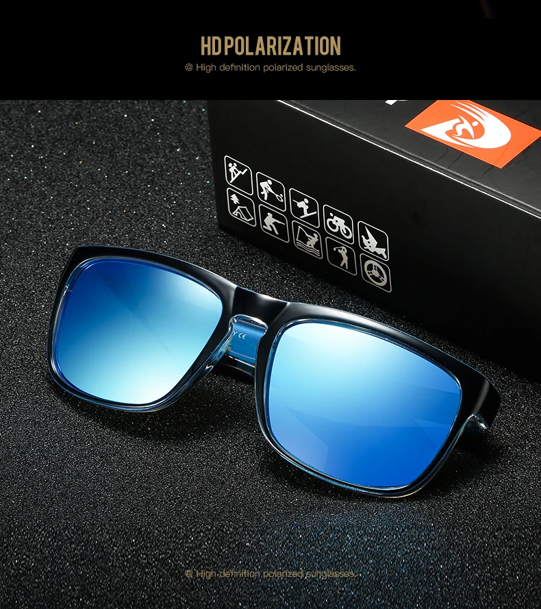 Dubery Brand Design Cheap Polarized Sunglasses Men Driving Shades Male