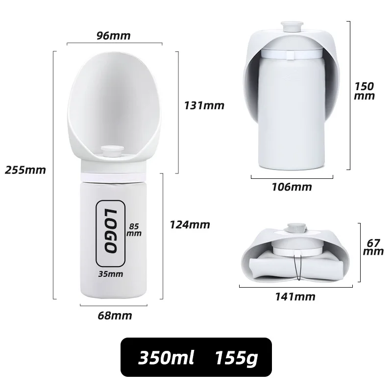 Traveling Outdoor Dog Pet Cup Portable Foldable Silicone