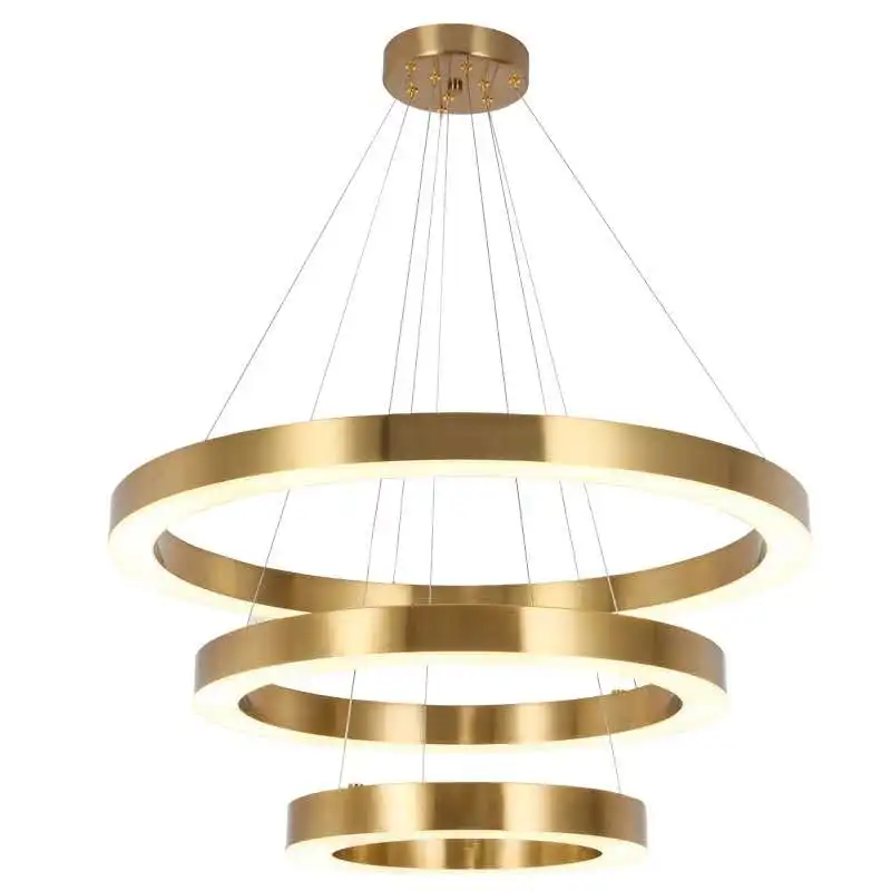 China Factory Promotion Interior Decoration Circular Ring Lighting Led Chandelier