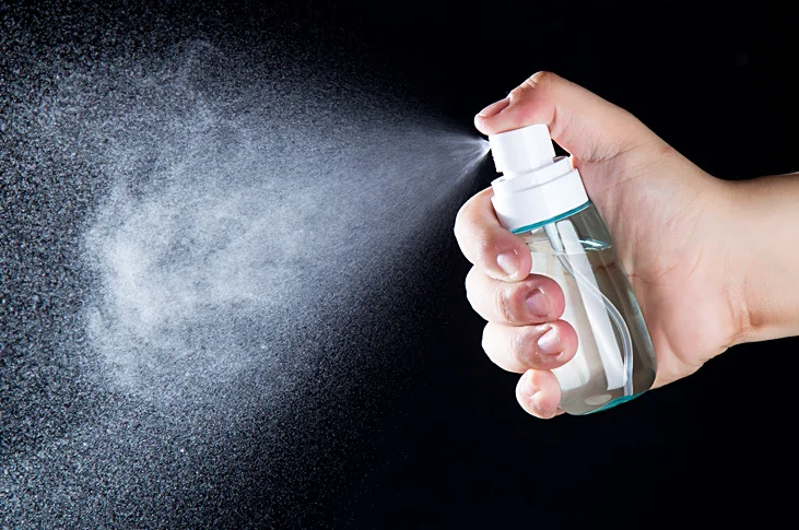 60ml 100ml plastic spray bottle for alcohol hand sanitizer spray