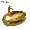 Royal gold hand wash basin price, sanitary ware sink for sale, commercial hand wash basin