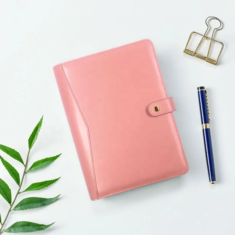 Custom Design Printed Business Soft Cover Pu Leather A4 Ring Binder