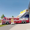 Best selling inflatable fire truck inflatable slide newest inflatable fire slides