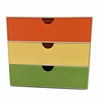 Mini rectangle 3 drawer storage box stackable Removable Storage drawers for lady