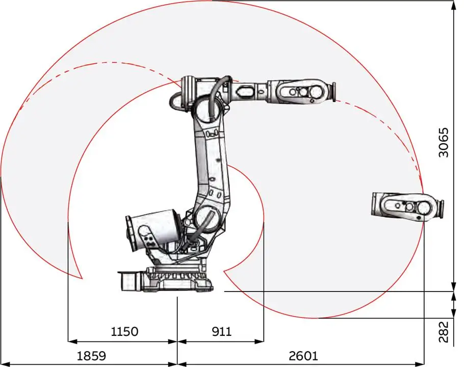 Μεγάλος βιομηχανικός ρομποτικός βραχίονας 6 άξονας IRB 6700 ABB Maxpayload 200kg όπως συγκεντρώνει μηχανή βραχιόνων ρομπότ