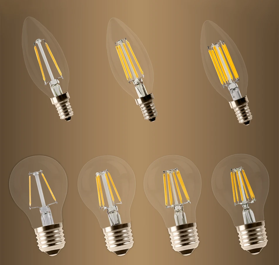 Edison e14 C35 filament led mini pilot bulb