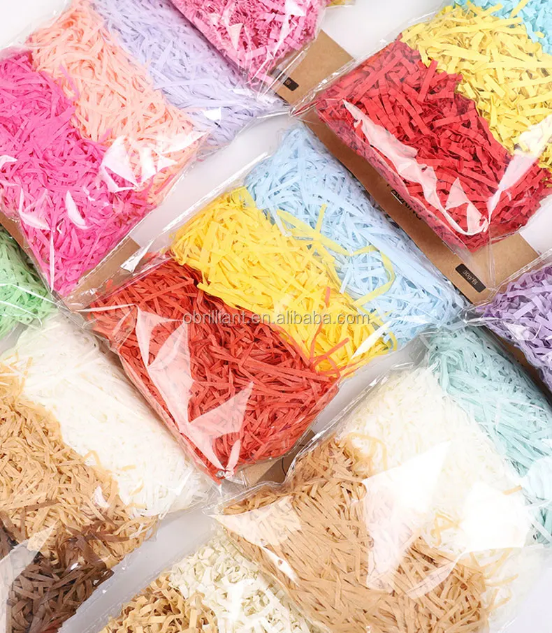 Raffia Shredded Paper Gift Box Filler Party Decoration Wrapping Supplies