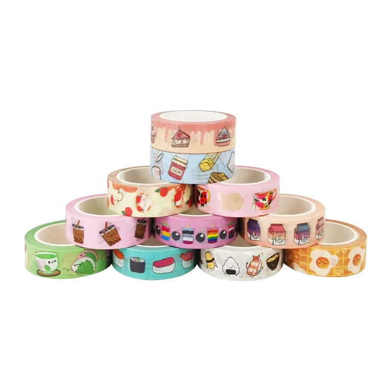 

Whole Washi Tape,100 Rolls, Cmyk color printing washi tape