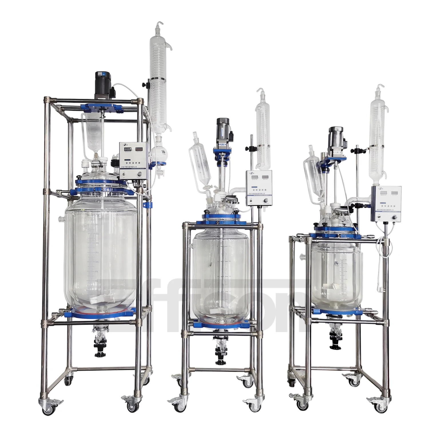 100l-5000l Industrial Pilot Cooling Jacketed Bioreactor Glass Reactor ...