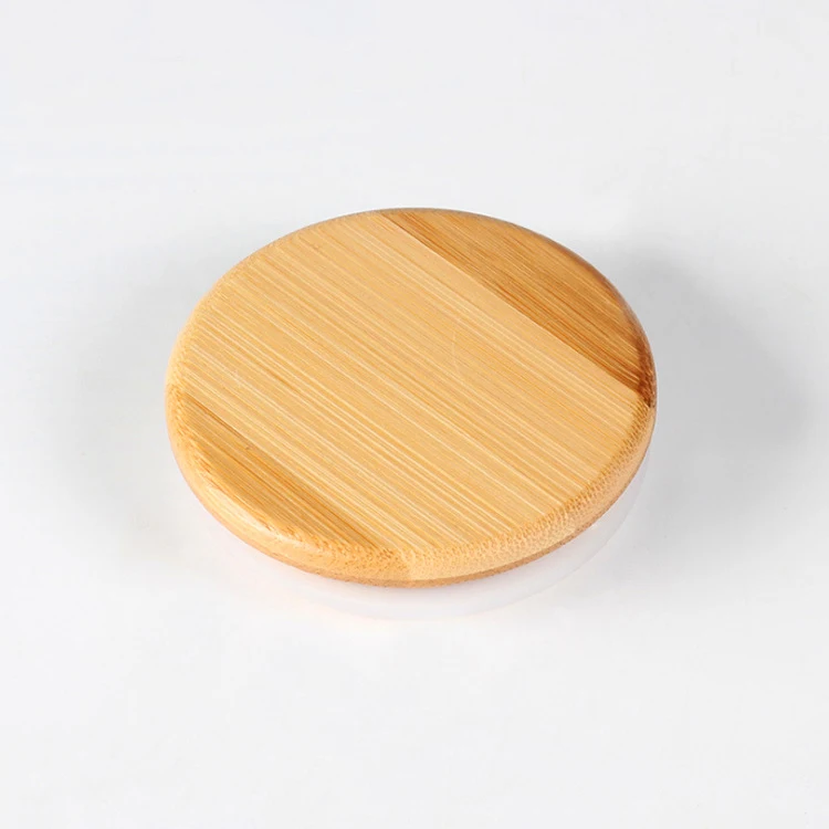 High Quality Custom Wooden Round Bamboo Lids For Glass Candle Mason 