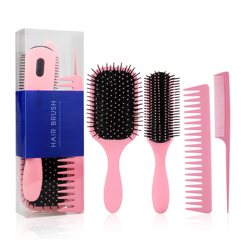 Masterlee Customize Logo 4 Pcs Salon Hair Styling Tools Hairdressing  Plastic Luxury Professional Hair Brush - Buy Massage Comb,Hair Brushes,Comb  Set Product on 