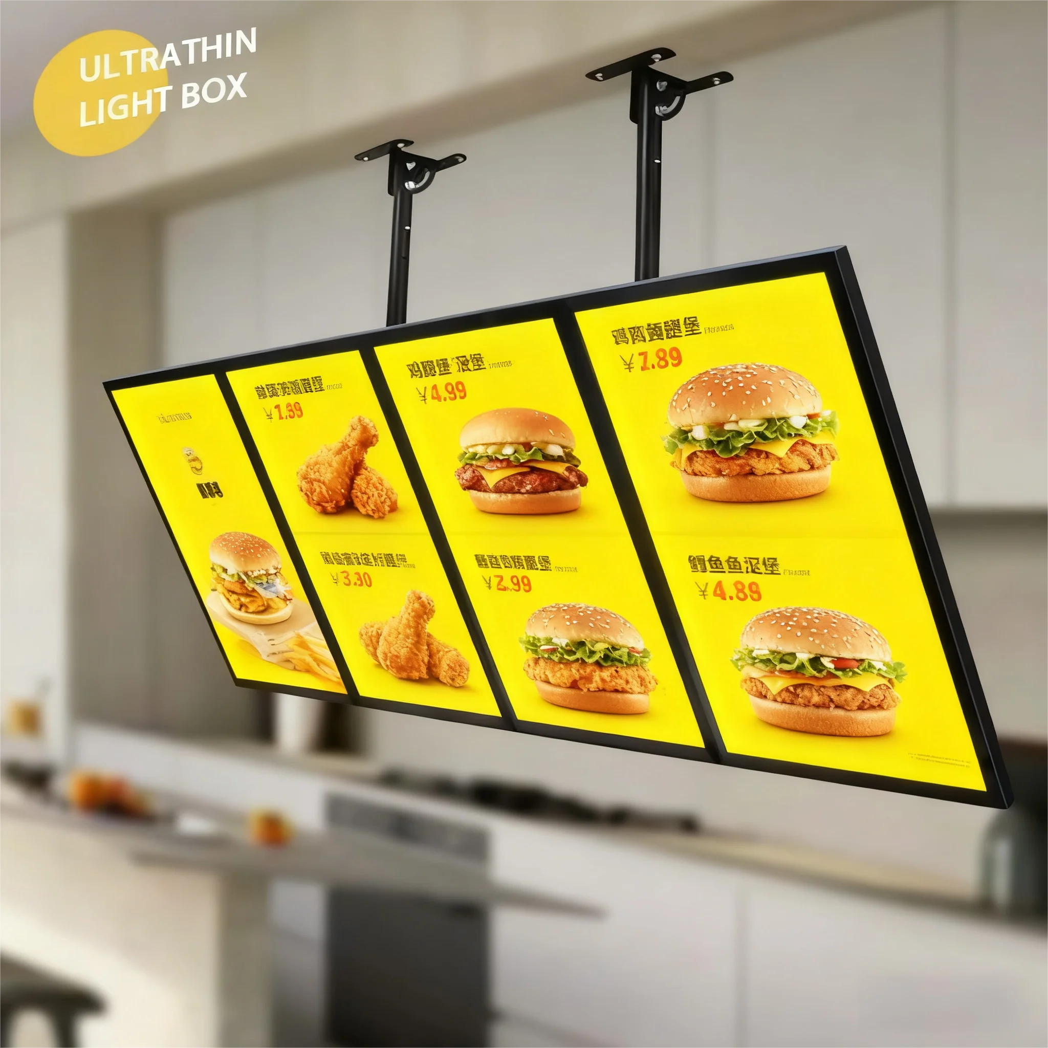 Custom Aluminum Magnetic LED Menu Board-Easy Change Poster Light Box ...
