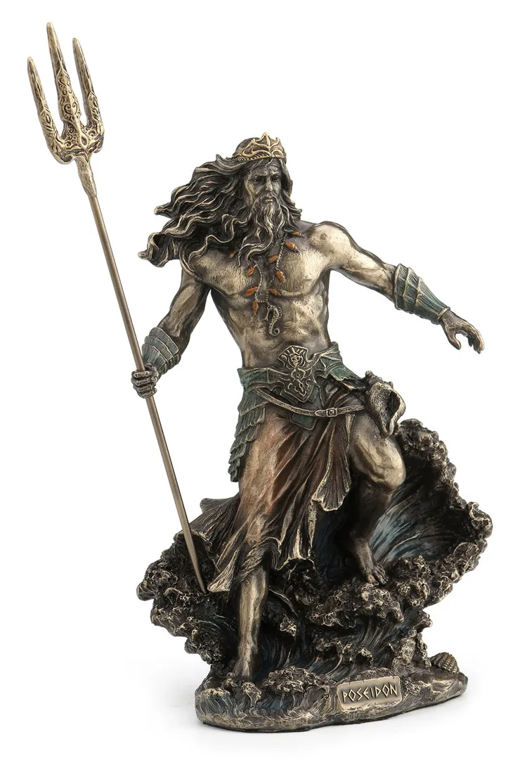 Veronese Design -poseidon - Greek God Of The Sea - Cold Cast Bronze ...