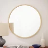 4mm decorative round framed antique brass framed mirror glass