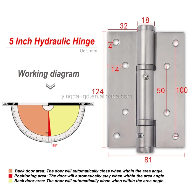 Stainless Steel 5inch Hydraulic Hinge For Door Buy Hydraulic Door Closer Hinge,Hidden Hinges