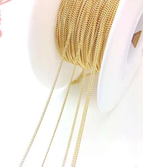 High Quality 14K Gold Filled DIY Jewelry Findings Side Chain Scissors Necklace Bracelet & Ear Line Accessories