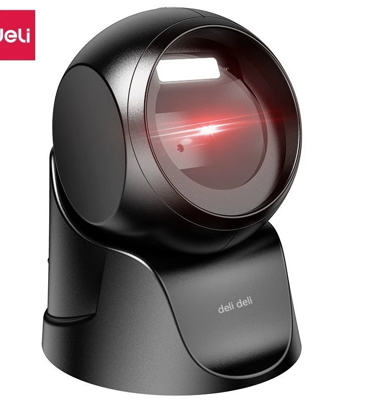 Deli 14963 Wired Barcode Scanner Gun for Efficient QR Code Scanning in ...