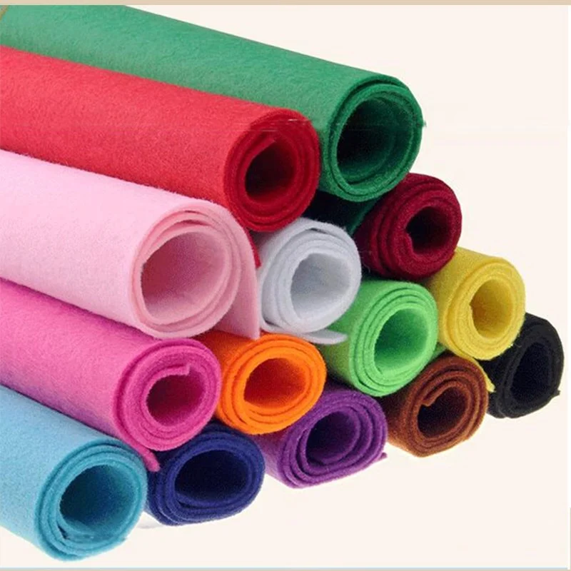 1mm 180gsm Color Needle Punched 100 Polyester Felt Fabric Roll 72