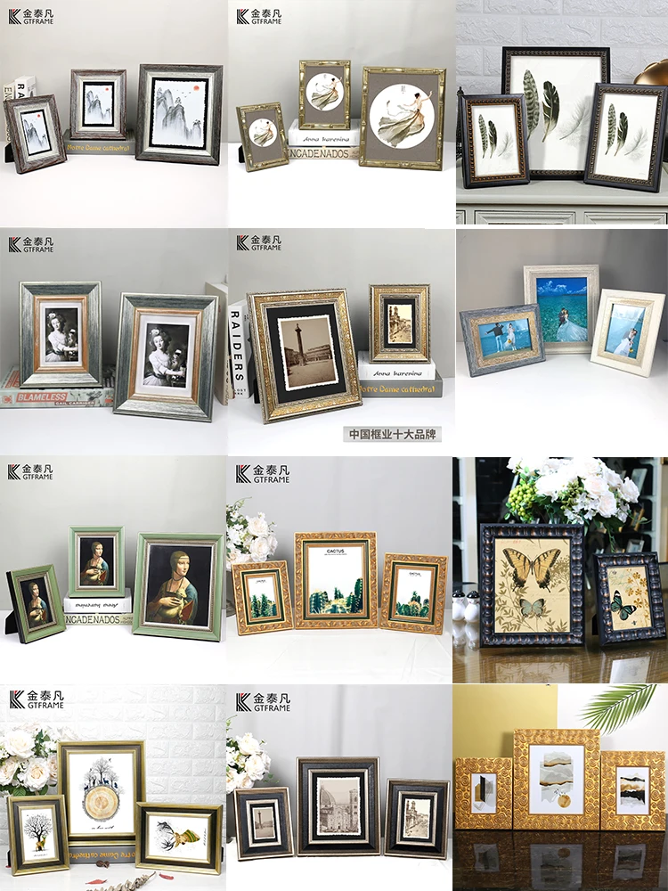 Adjustable Luxury Fancy Wooden 9x7 5x7 4x6 Bulk Picture Frames 8x10