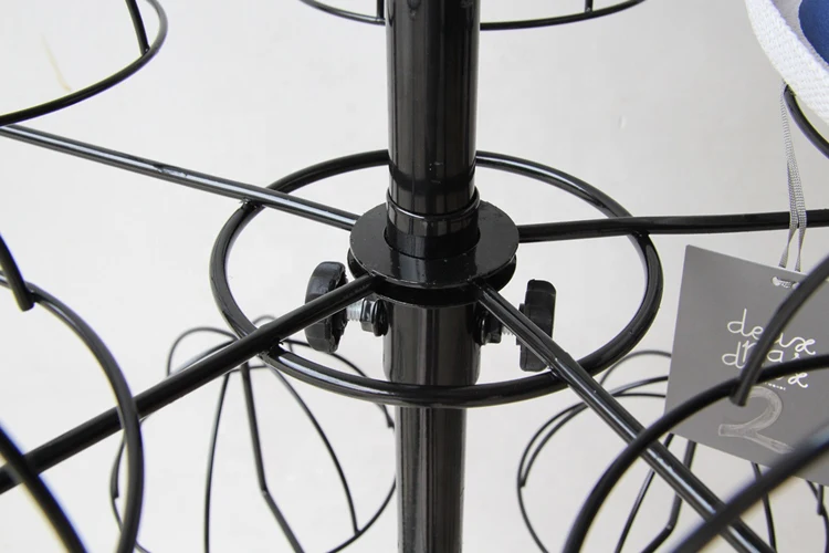 Rotating Baseball Cap Rack Metal Wire Wig Hat Holder Spinning Display