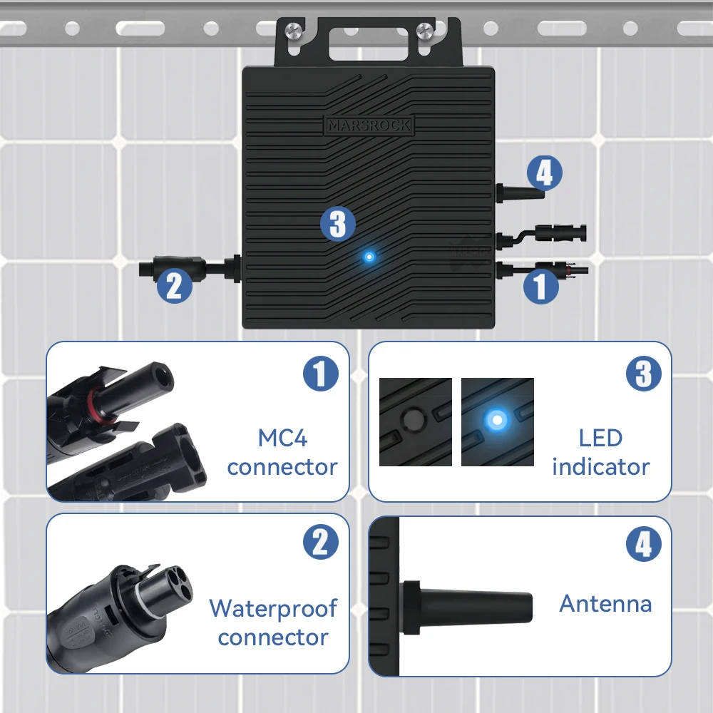 Mars Rock 300w Vde Certificate Mppt Ip67 Waterproof Grid Converter With ...