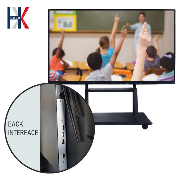 
75-inch hd smart board infrared interactive whiteboard school teaching with multi-touch screen 