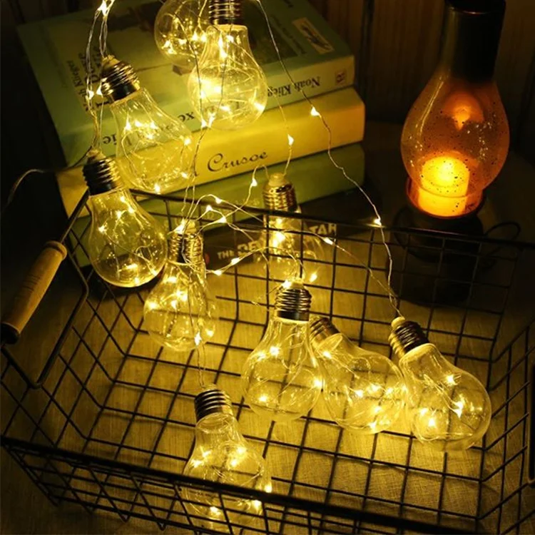 Best Wholesalers Outdoor Night Light for Garden Warm White String Bulb Solar Powered Led Lights