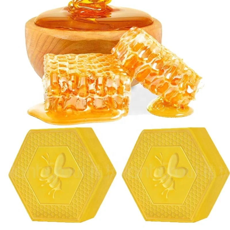 
Hot selling gifts soap Natural whitening skin Sweet Honey & Fresh Flower Scented Honeycomb Soap Baby Shower Honey Soap Bars 100g 