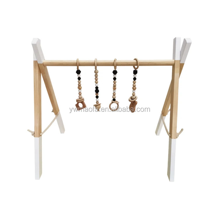 wooden baby play gym frame