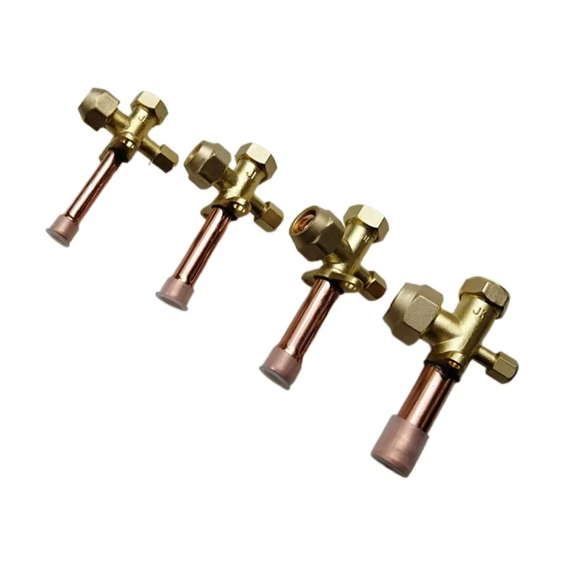 Air Conditioner Parts Brass Split Air Conditioner Valve 1/4 3/8 1/2 5/8