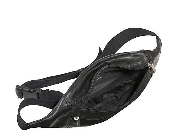2020 handcrafted PU outdoor women running waist belt bag multi-function waterproof shopping ladies bum bag with double zipper
