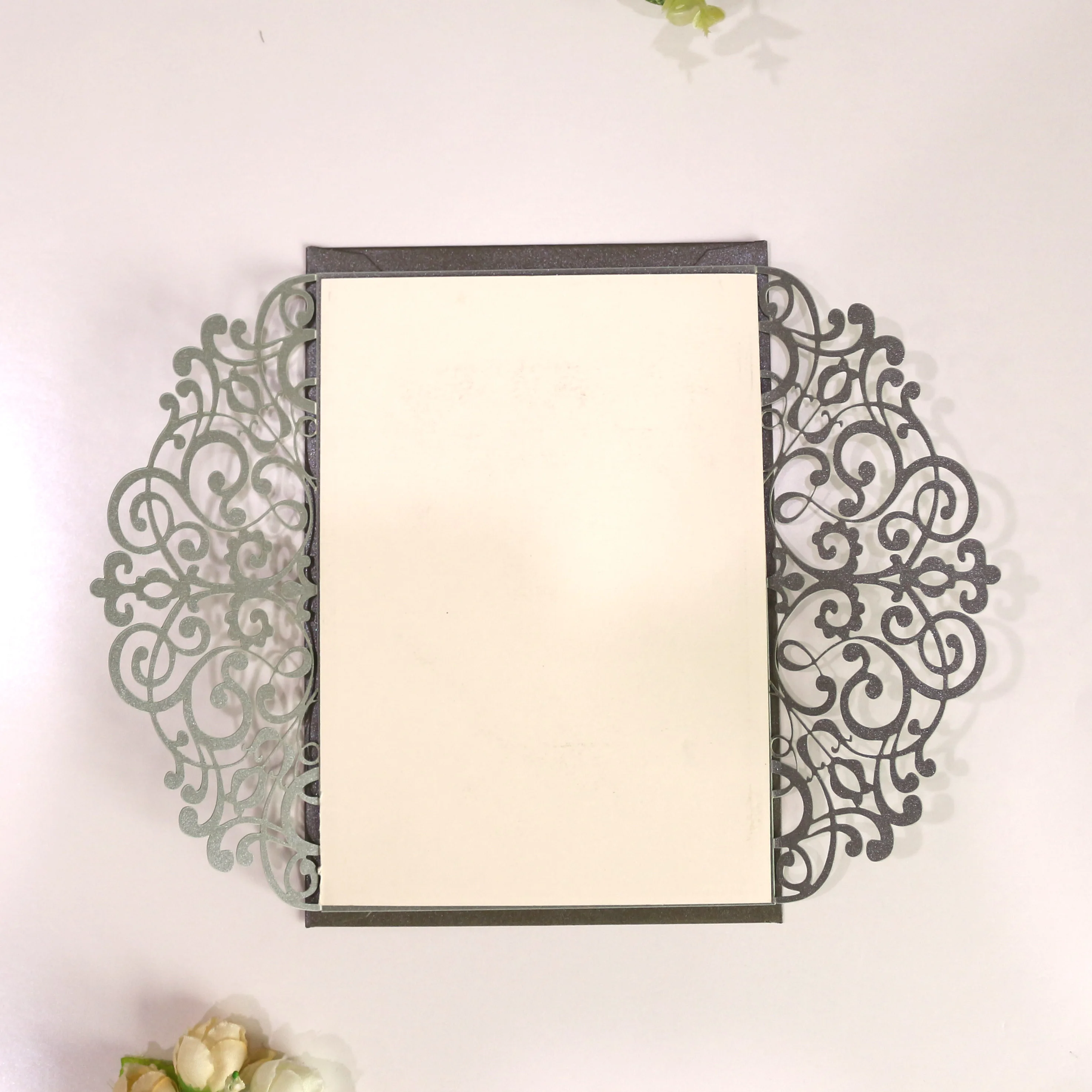 Cheap Laser Cut Wedding Invitations With Blank Printable Cards And Envelopes For Wedding