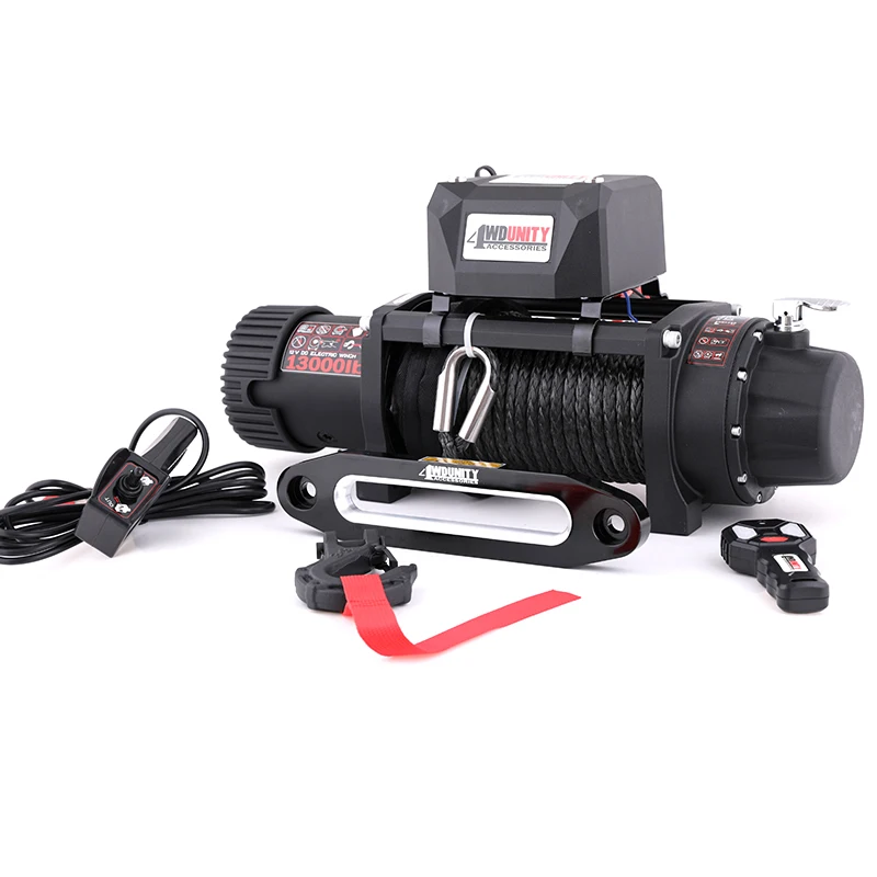 13000 Lbs Electric 4x4 Winch 12v With Synthetic Rope Wireless Remote