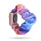 ファッションタイ色素置換リストバンドソフトベルベット scrunchies 弾性バンドのためのリンゴの時計シリーズ 1 2 3 4 5